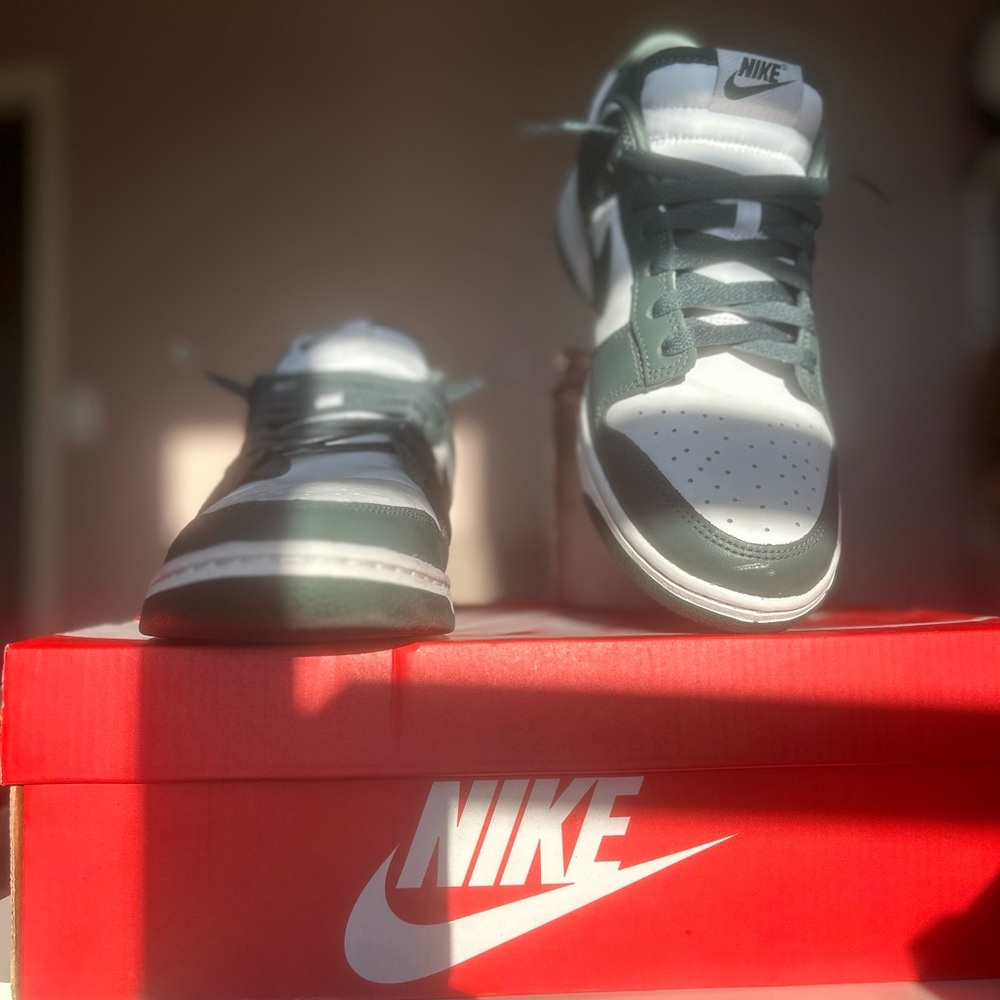 Men’s Olive Nike Dunk Lows size 9.5